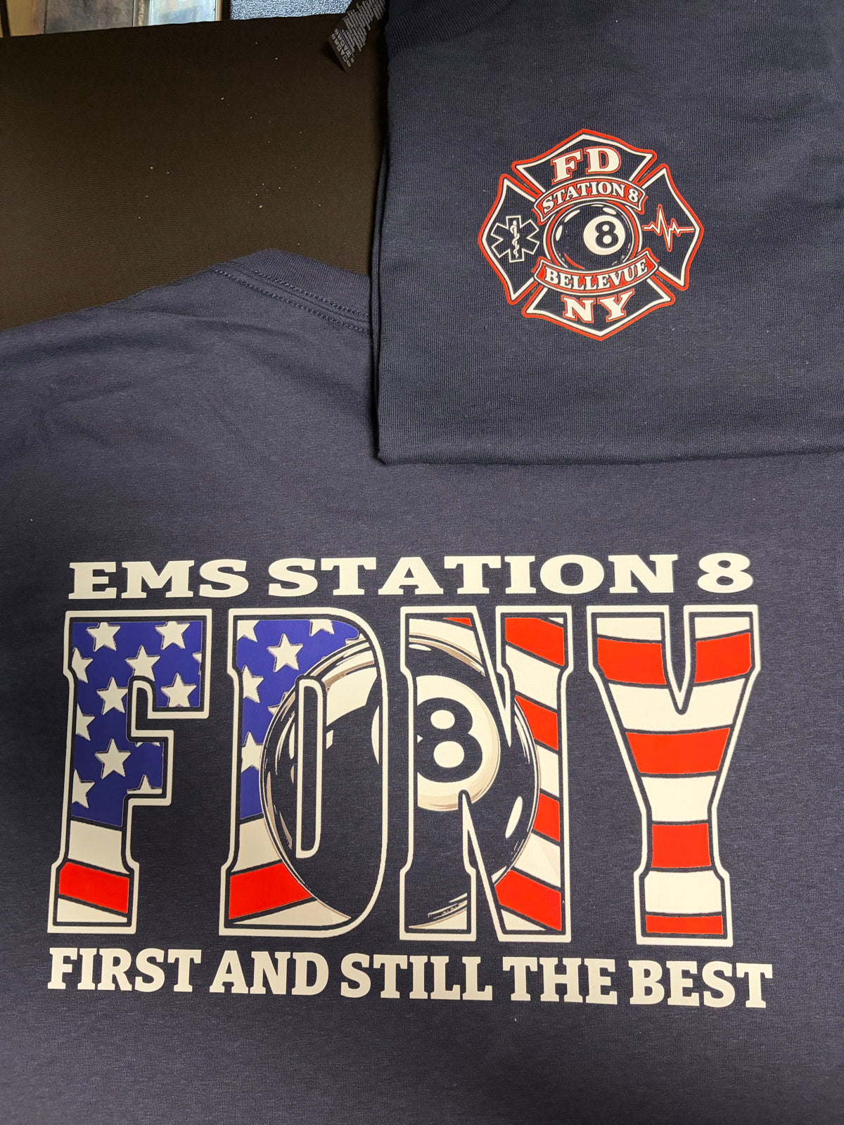 FDNY station 8 classic Flag t-shirt