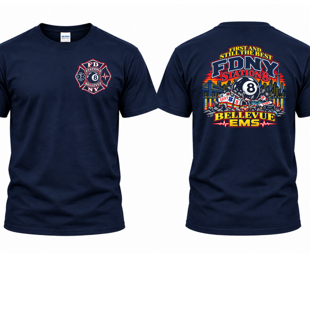 FDNY station 8 ball crushing amb T-shirt