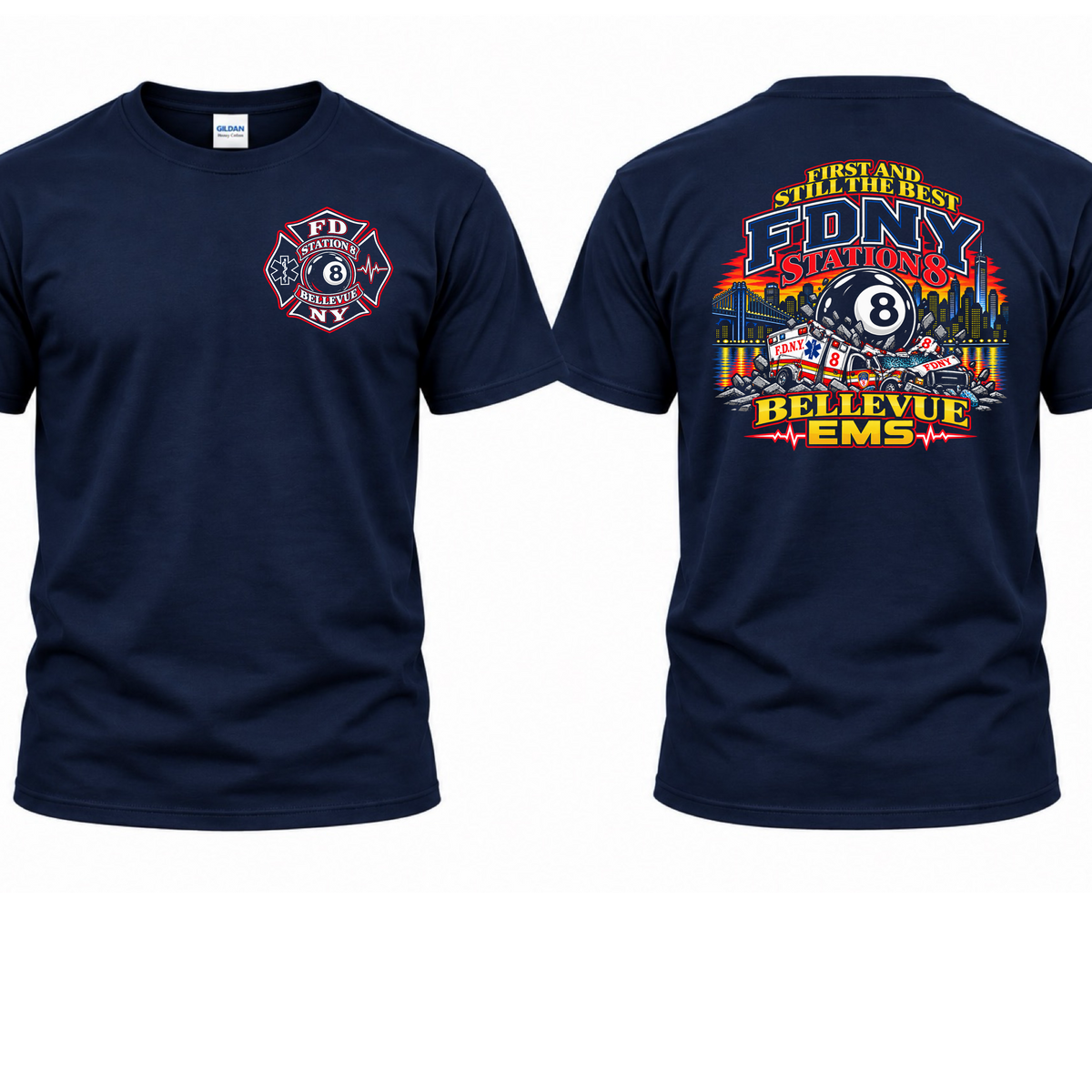 FDNY station 8 ball crushing amb T-shirt