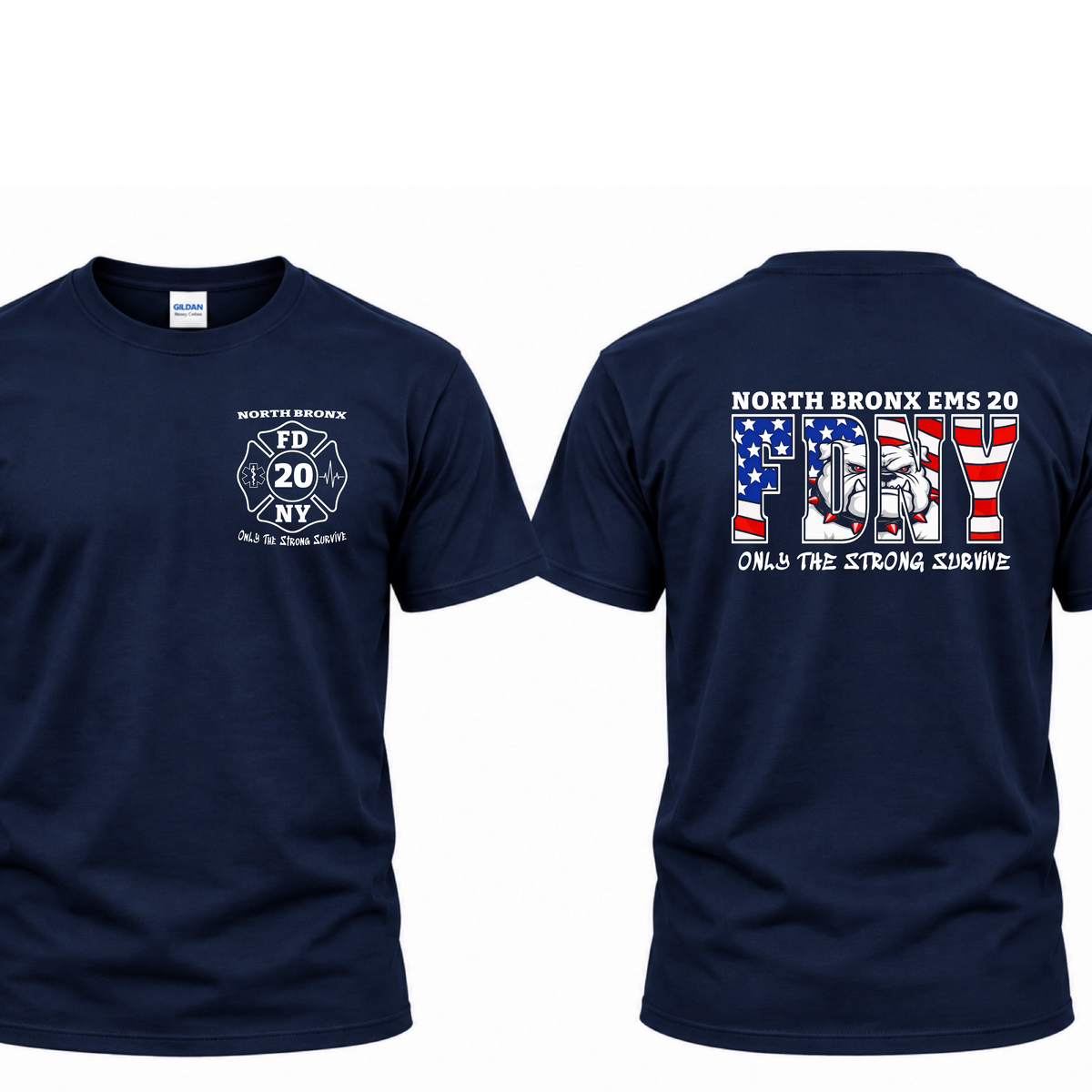 Station 20 flag bulldog t shirt